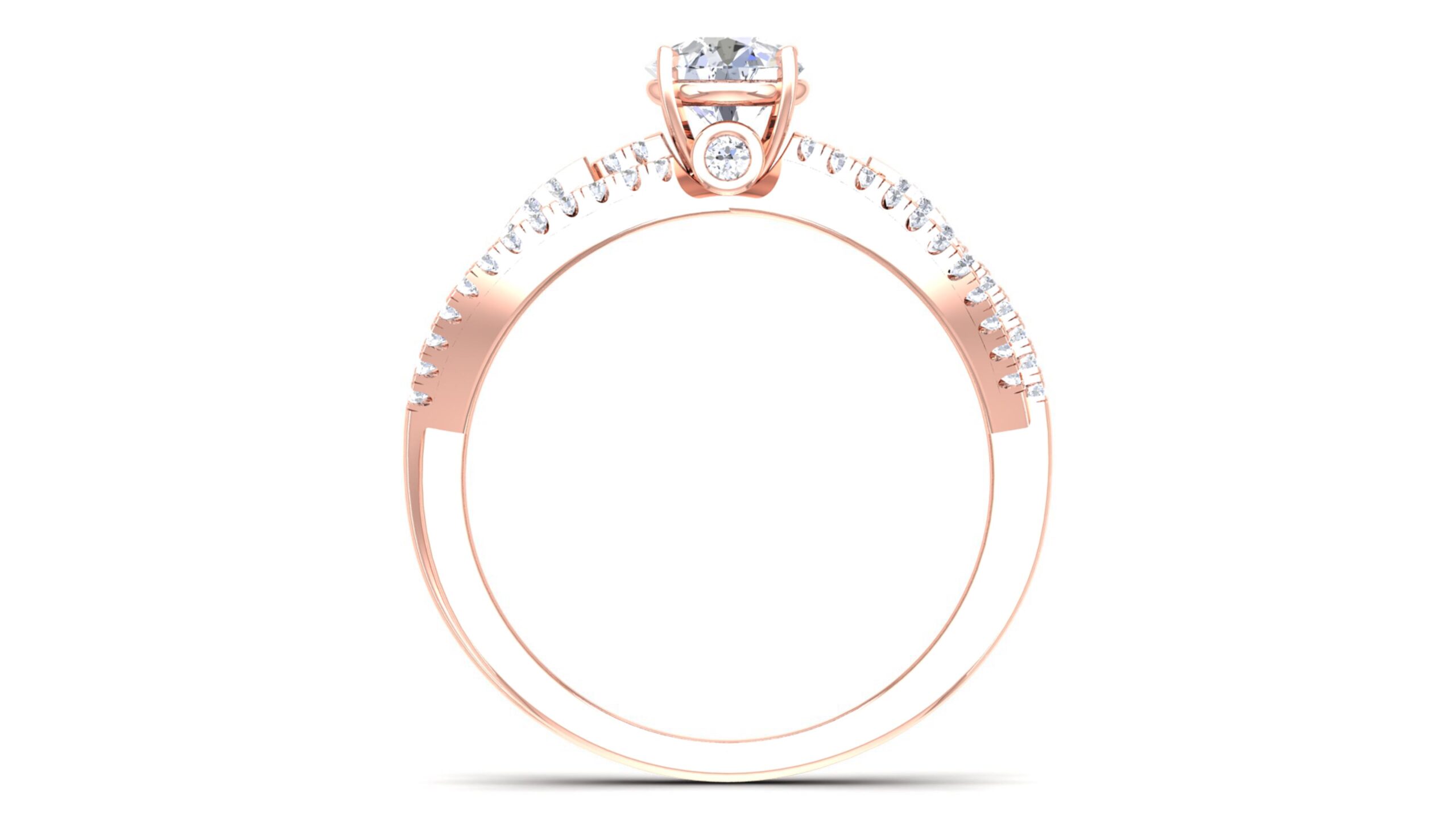 IGI Certified Natural Diamond Women's Ring 14K/18K Fine Rose Gold