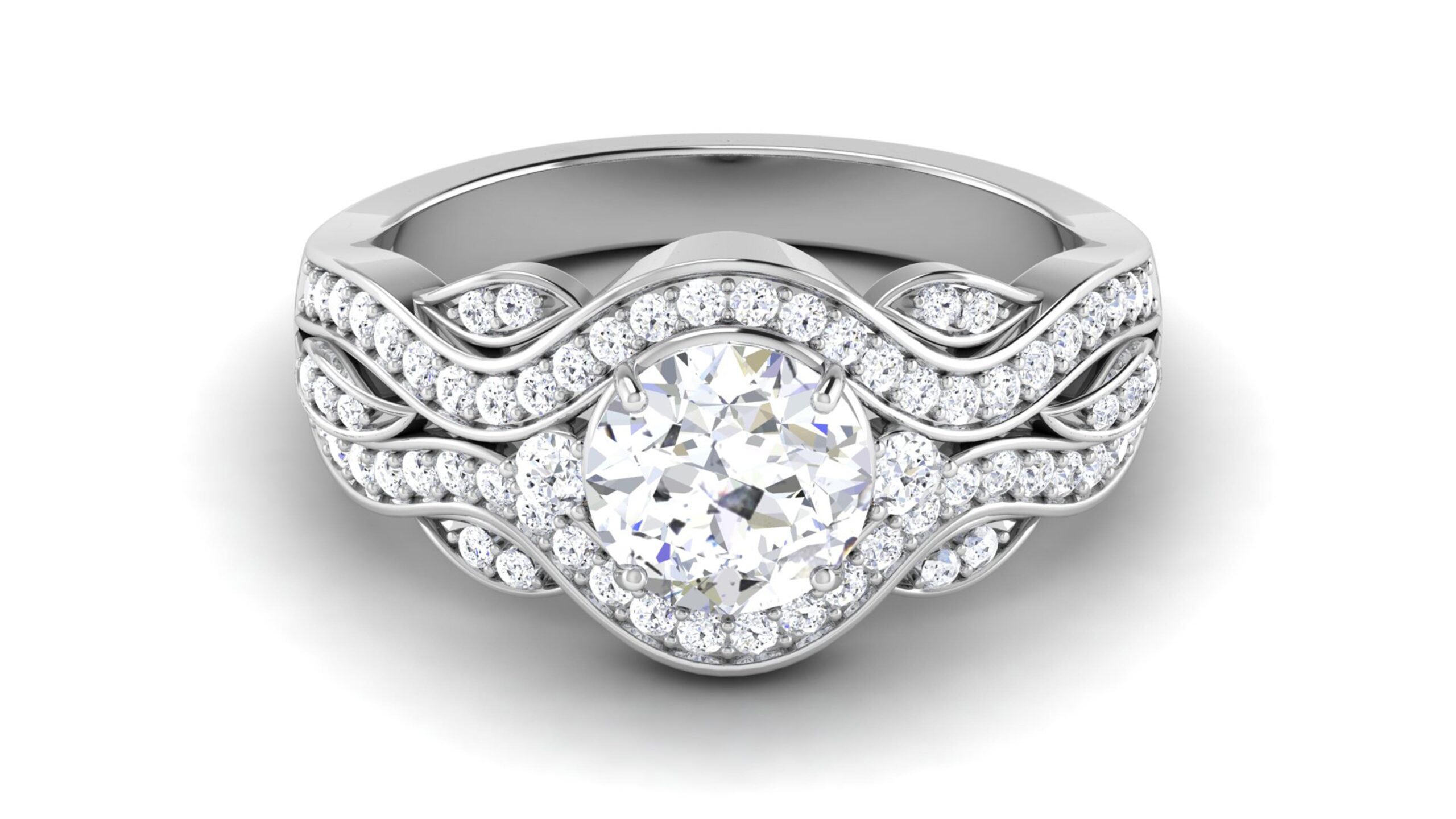 Solid 22K/18K/14K Fine Gold Certified Stamped Magnificient CZ Design Women's Ring