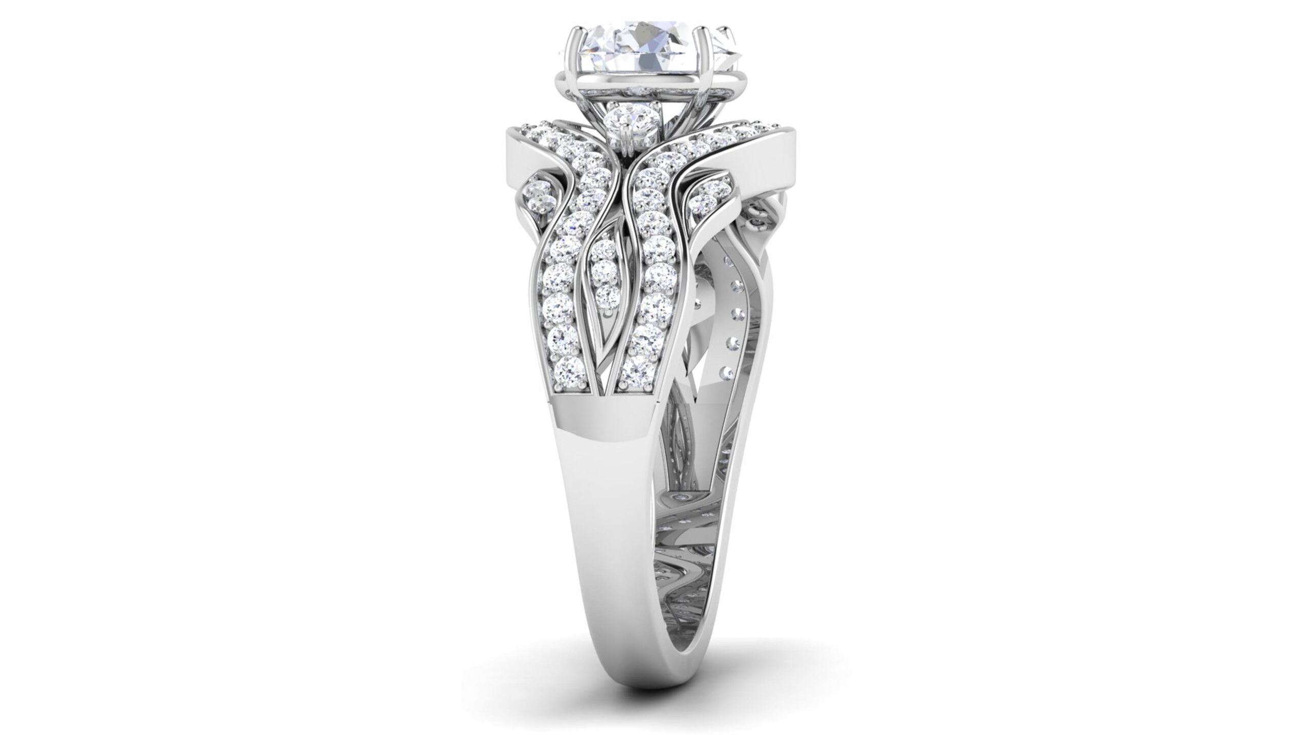 Solid 22K/18K/14K Fine Gold Certified Stamped Magnificient CZ Design Women's Ring