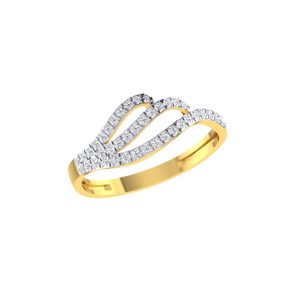 Solid 22K/18K/14K Fine Gold Certified Stamped Charming CZ Design Women's Ring
