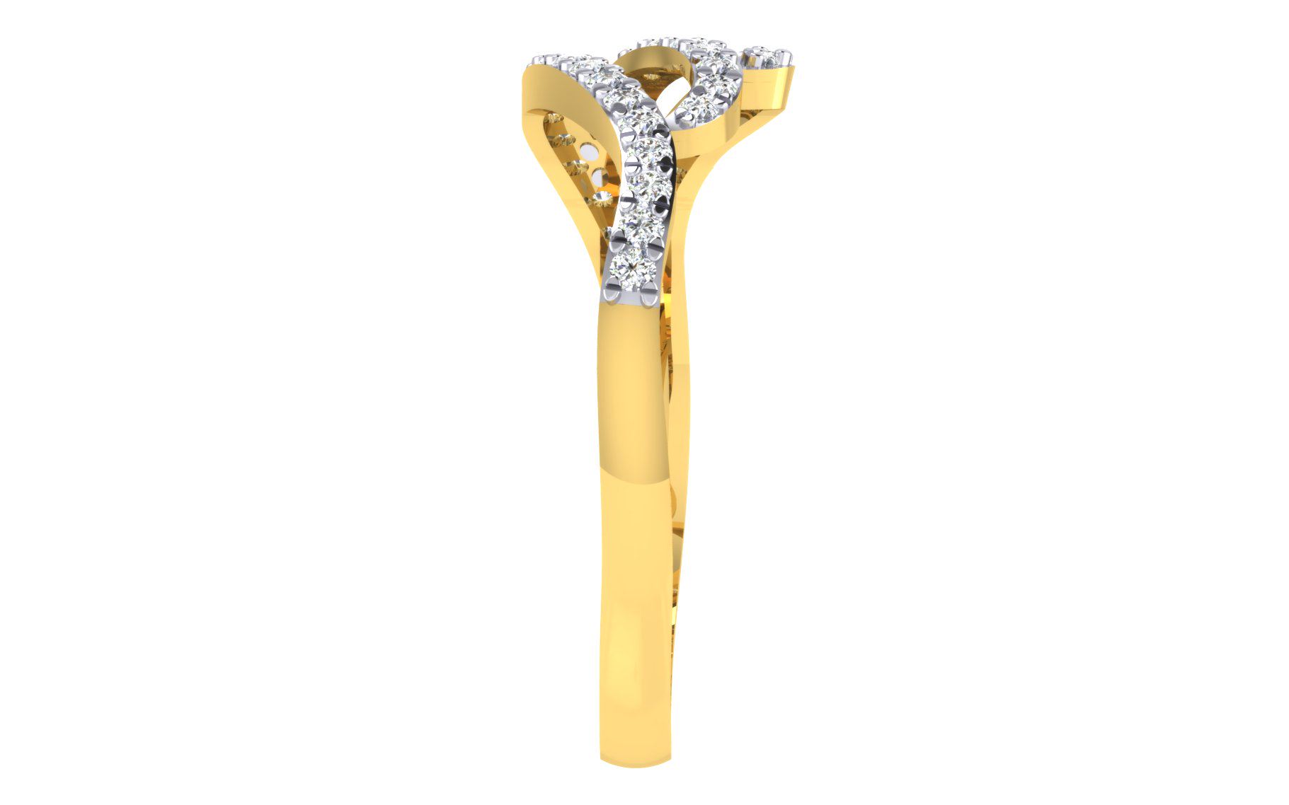 Solid 22K/18K/14K Fine Gold Certified Stamped Charming CZ Design Women's Ring