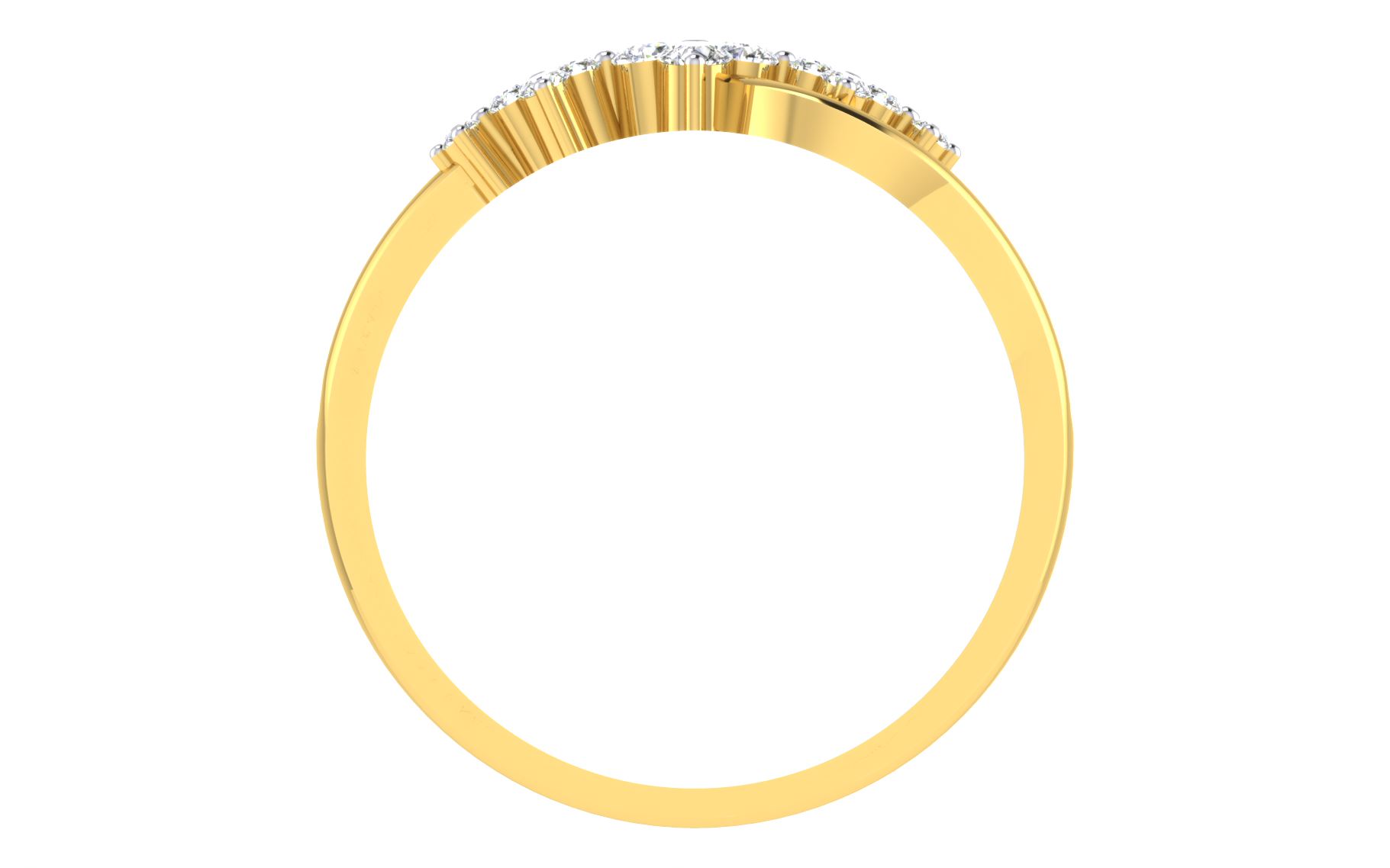 Solid 22K/18K/14K Fine Gold Certified Stamped Attractive CZ Design Women's Ring