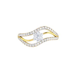 Solid 22K/18K/14K Fine Gold Certified Stamped Flower CZ Design Women's Ring