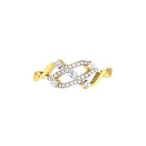 Solid 22K/18K/14K Fine Gold Certified Stamped Studded CZ Design Women's Ring