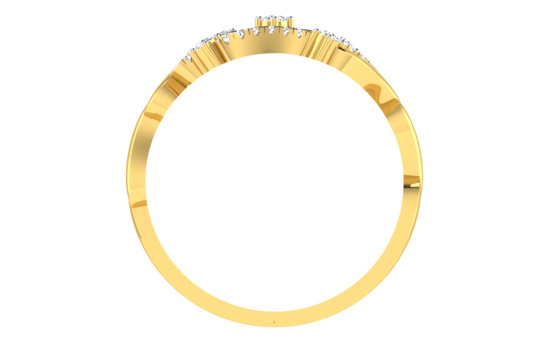 Solid 22K/18K/14K Fine Gold Certified Stamped Studded CZ Design Women's Ring