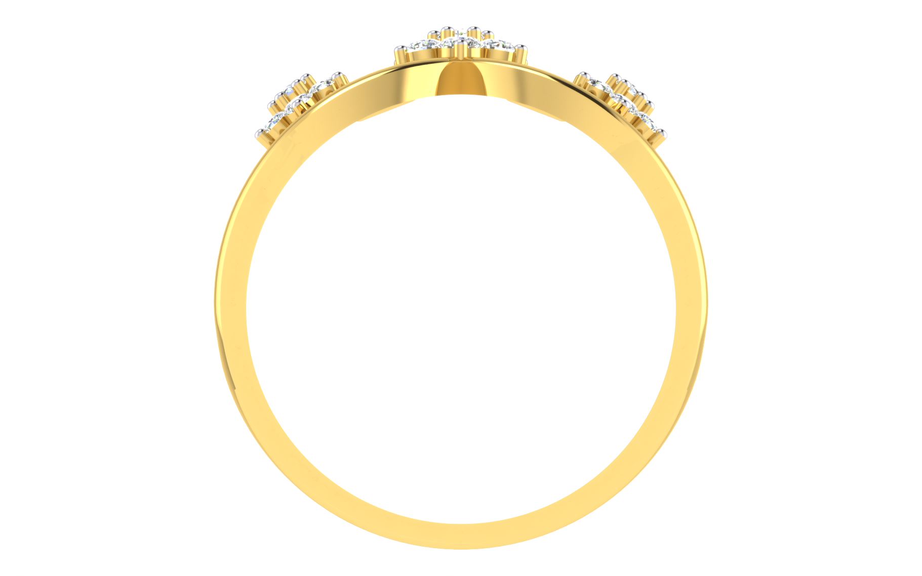 Solid 22K/18K/14K Fine Gold Certified Stamped Mejestic CZ Design Women's Ring