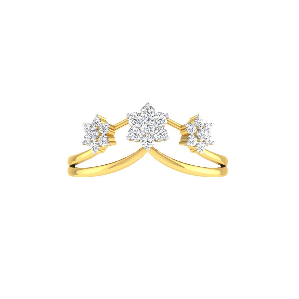 Solid 22K/18K/14K Fine Gold Certified Stamped Mejestic CZ Design Women's Ring