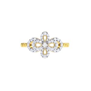 IGI Certified Natural Diamond Women's Ring 14K/18K Fine White and Yellow Gold