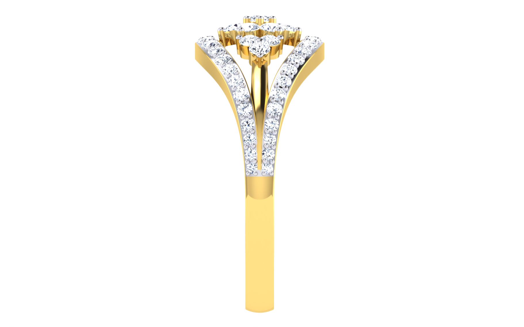 Solid 22K/18K/14K Fine Gold Certified Stamped Beauteous CZ Design Women's Ring