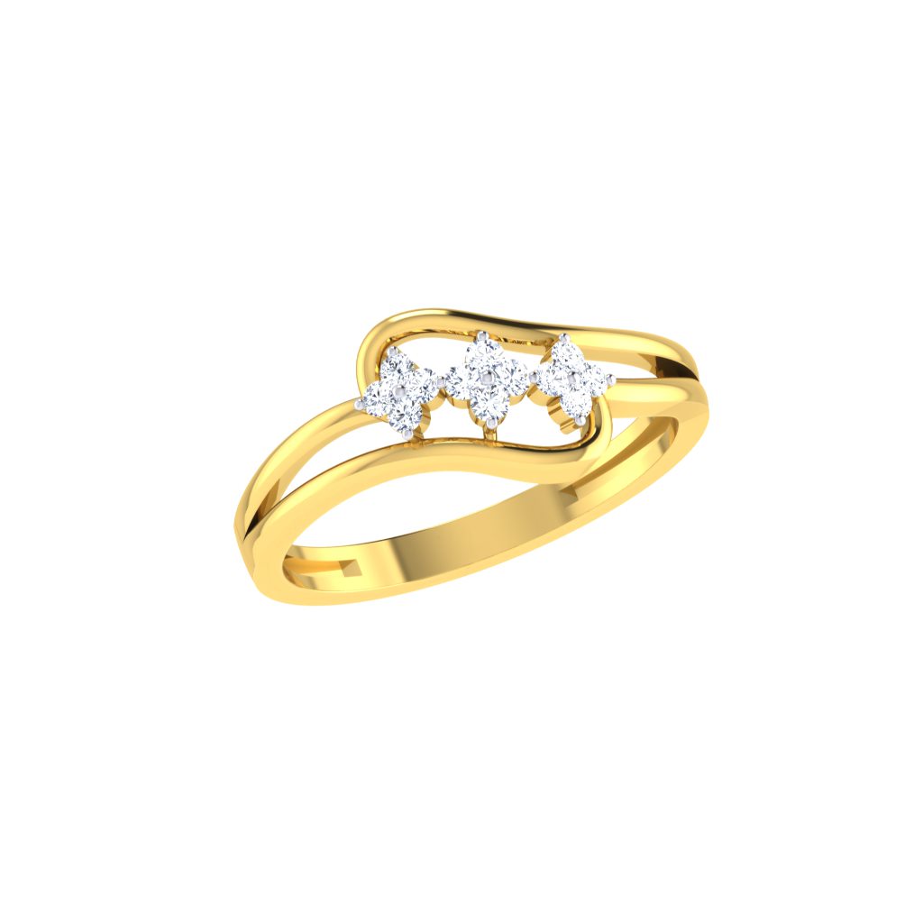 Solid 22K/18K/14K Fine Gold Certified Stamped Beautiful CZ Design Women's Ring