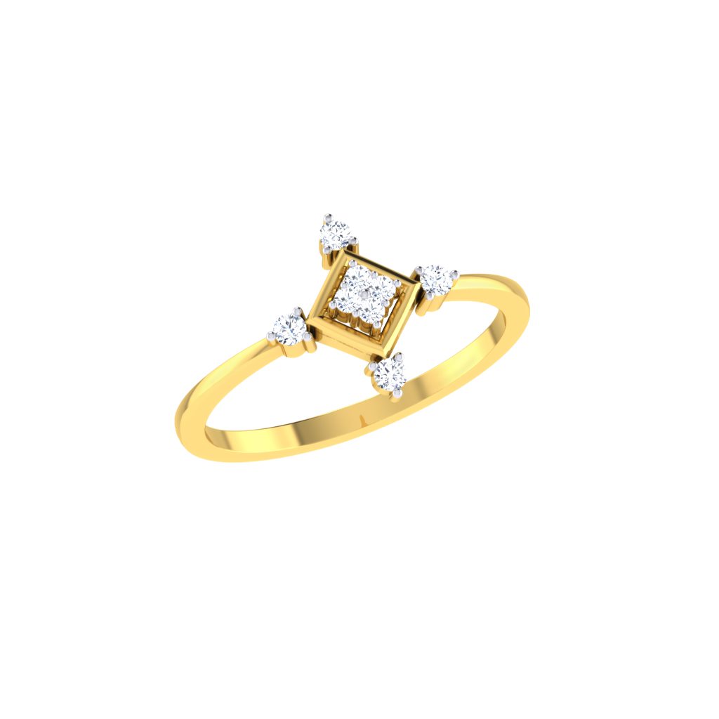 Solid 22K/18K/14K Fine Gold Certified Stamped Classy CZ Design Women's Ring
