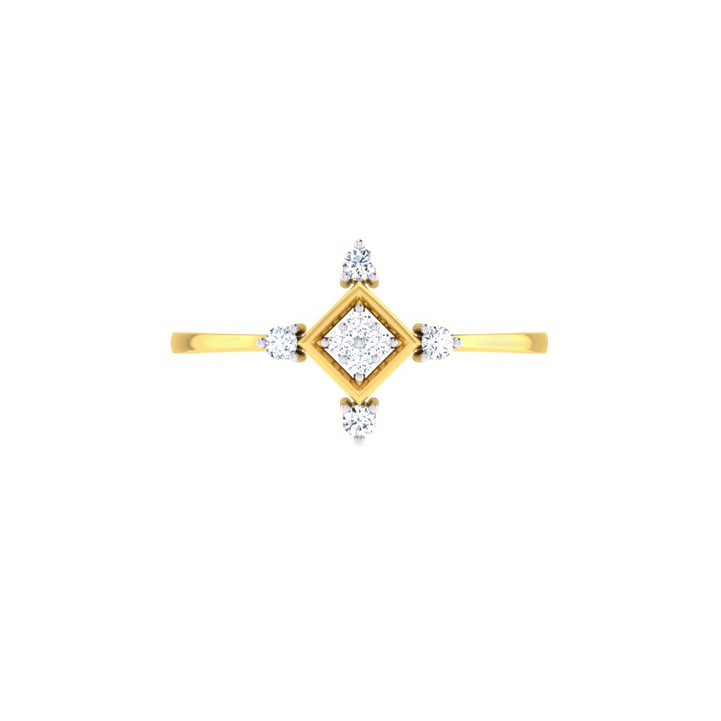 Solid 22K/18K/14K Fine Gold Certified Stamped Classy CZ Design Women's Ring