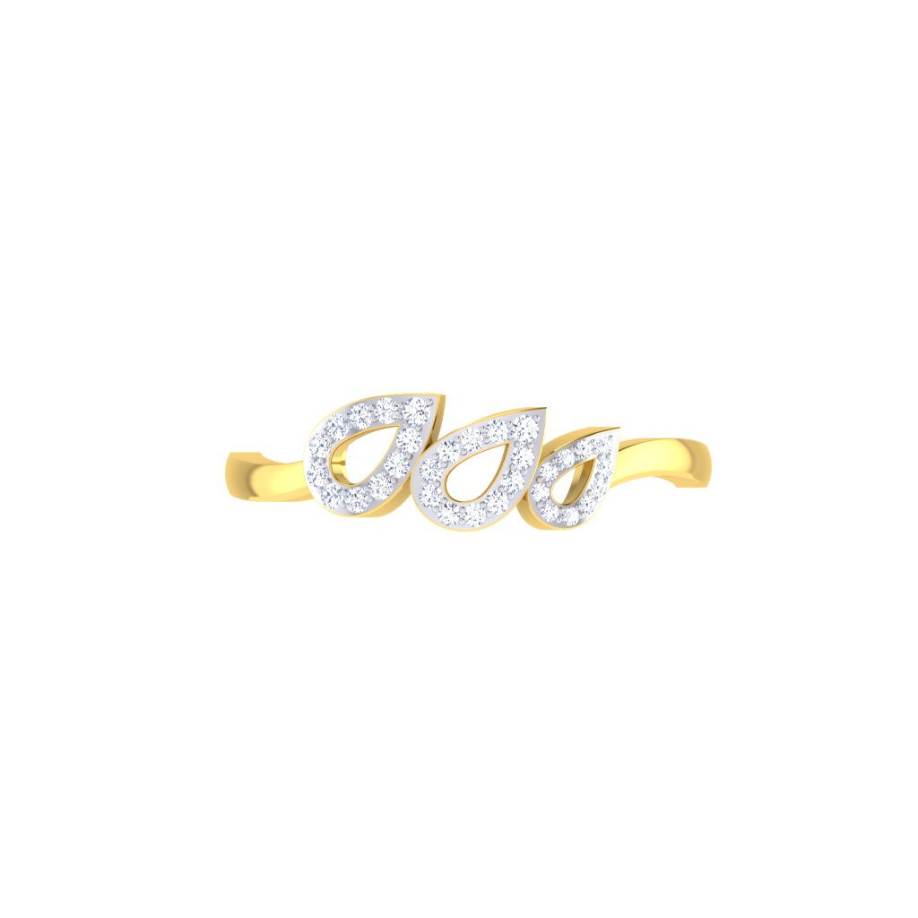 IGI Certified Natural Diamond Women's Ring 14K/18K Fine White and Yellow Gold