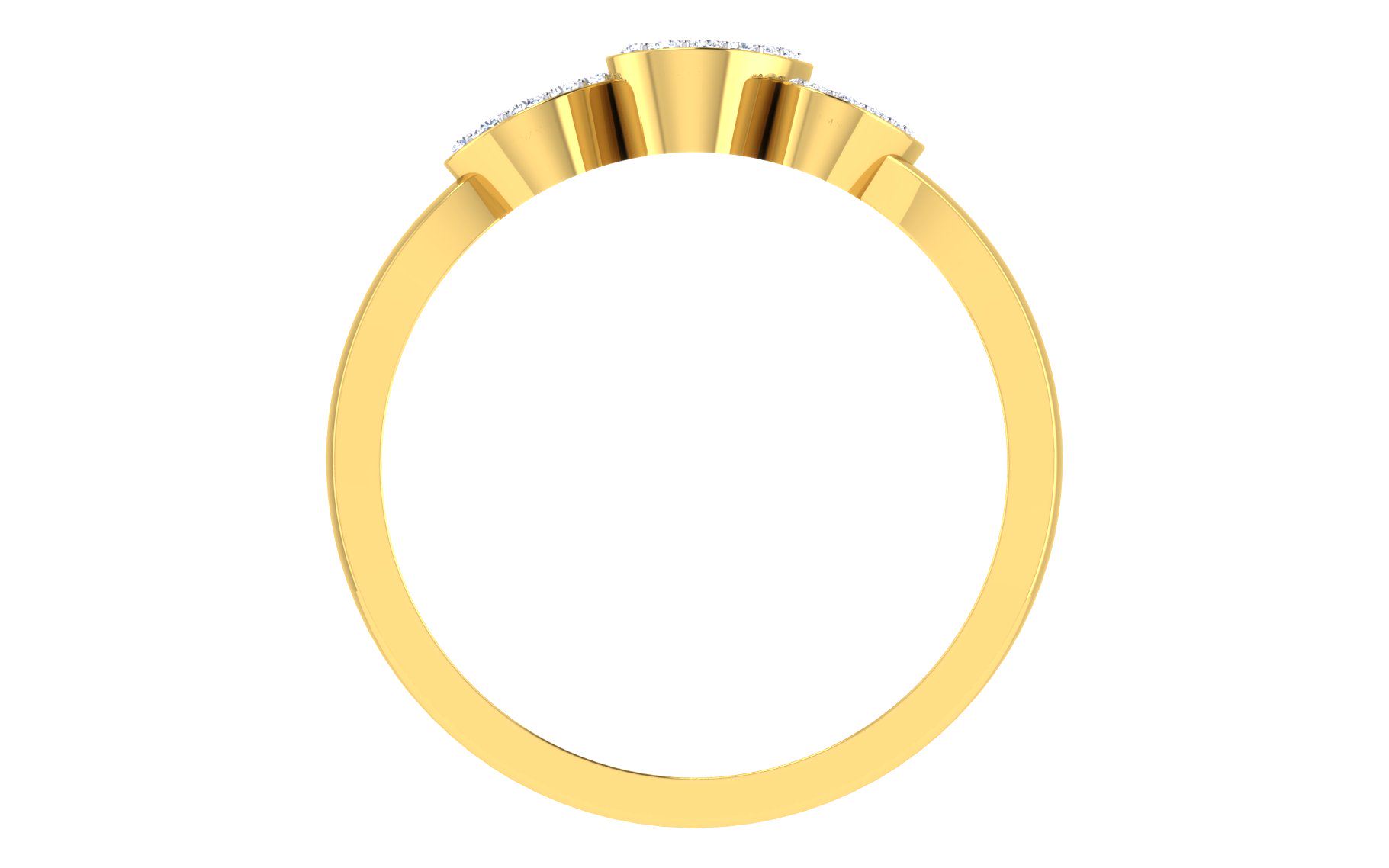 IGI Certified Natural Diamond Women's Ring 14K/18K Fine White and Yellow Gold