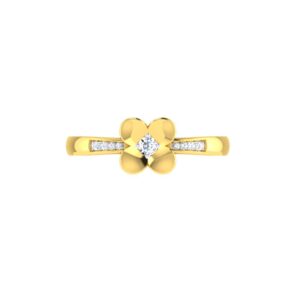 Solid 22K/18K/14K Fine Gold Certified Stamped Carved CZ Design Women's Ring