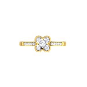 Solid 22K/18K/14K Fine Gold Certified Stamped Bold CZ Design Women's Ring