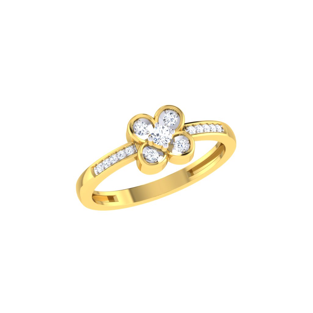 Solid 22K/18K/14K Fine Gold Certified Stamped Bold CZ Design Women's Ring