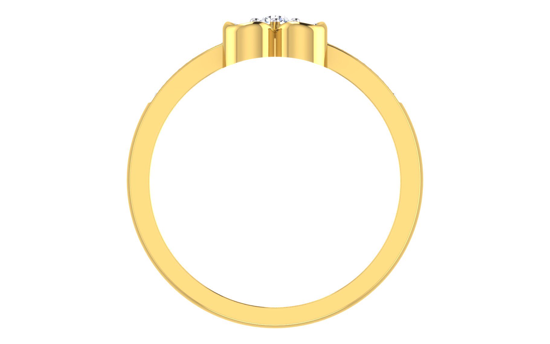 Solid 22K/18K/14K Fine Gold Certified Stamped Bold CZ Design Women's Ring