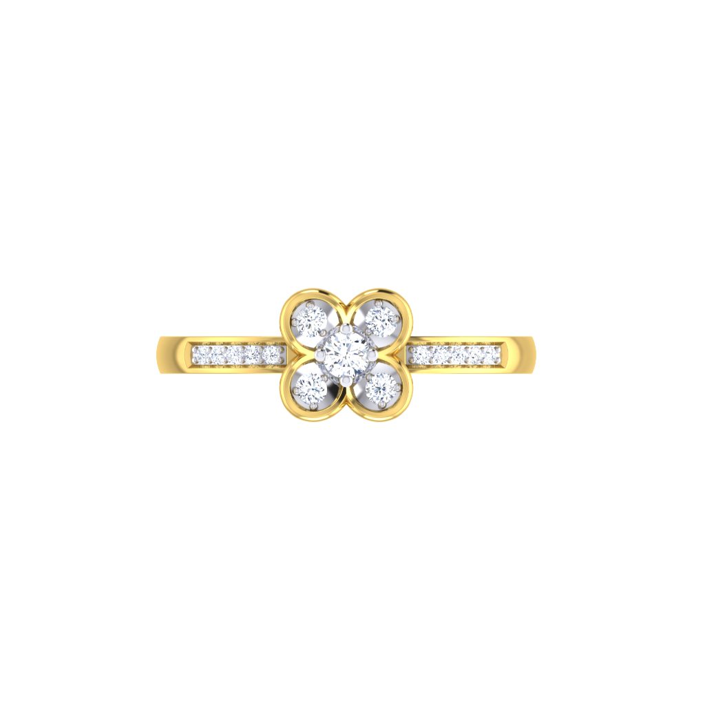 Solid 22K/18K/14K Fine Gold Certified Stamped Bold CZ Design Women's Ring