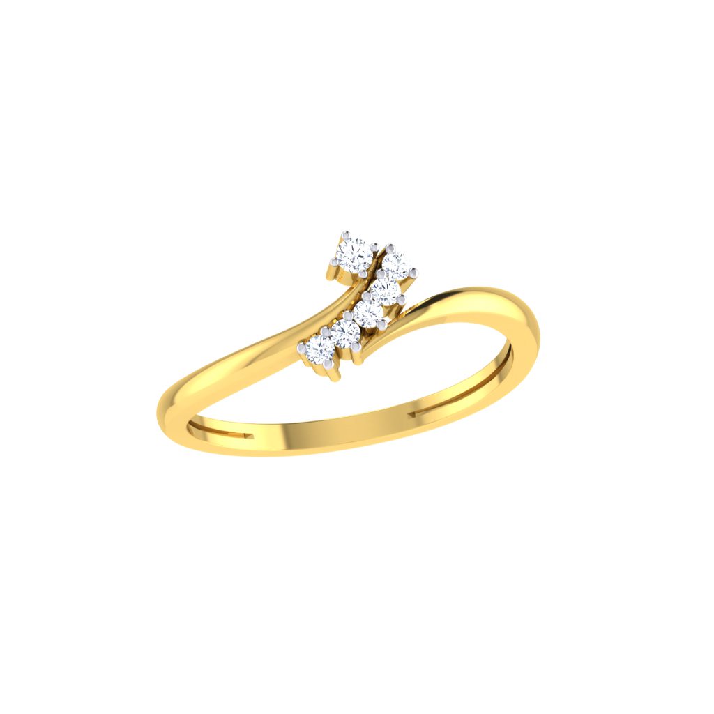 Solid 22K/18K/14K Fine Gold Certified Stamped Pretty CZ Design Women's Ring