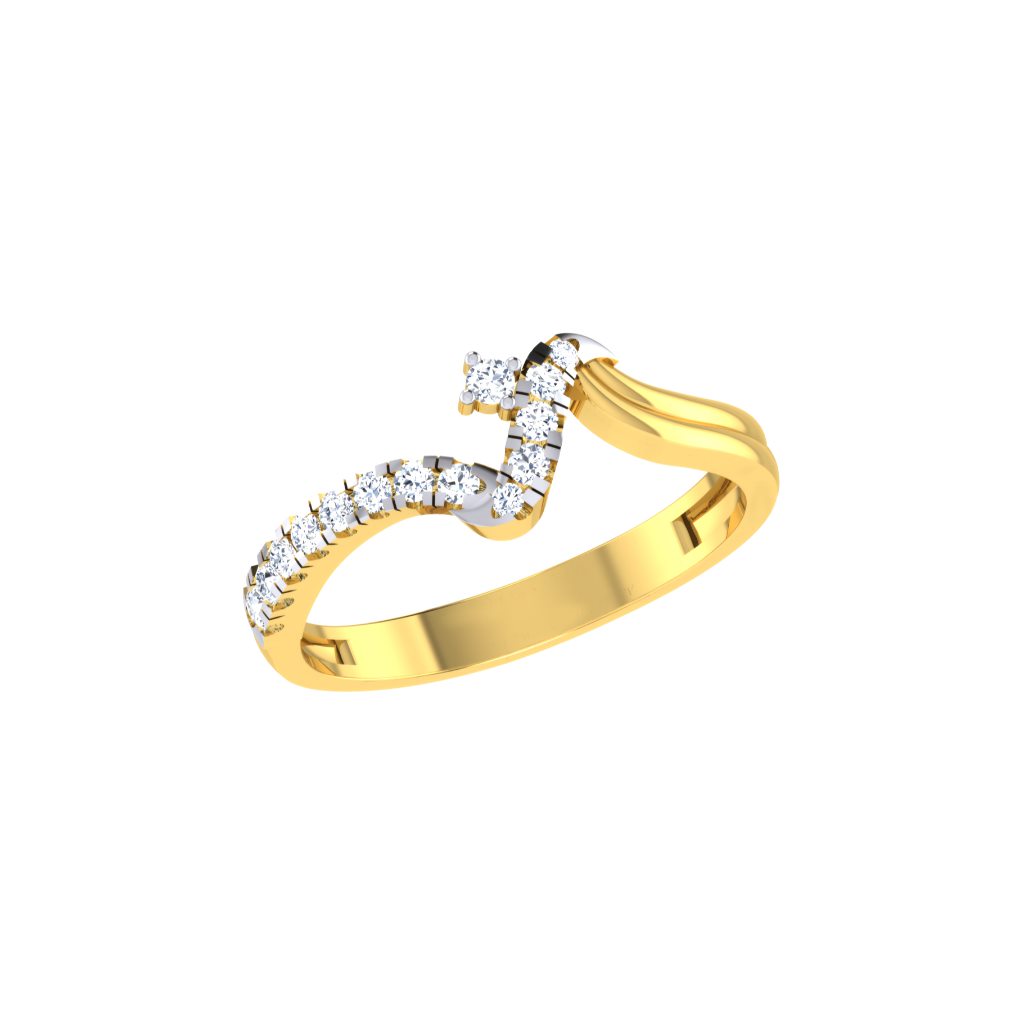Solid 22K/18K/14K Fine Gold Certified Stamped Lovely CZ Design Women's Ring