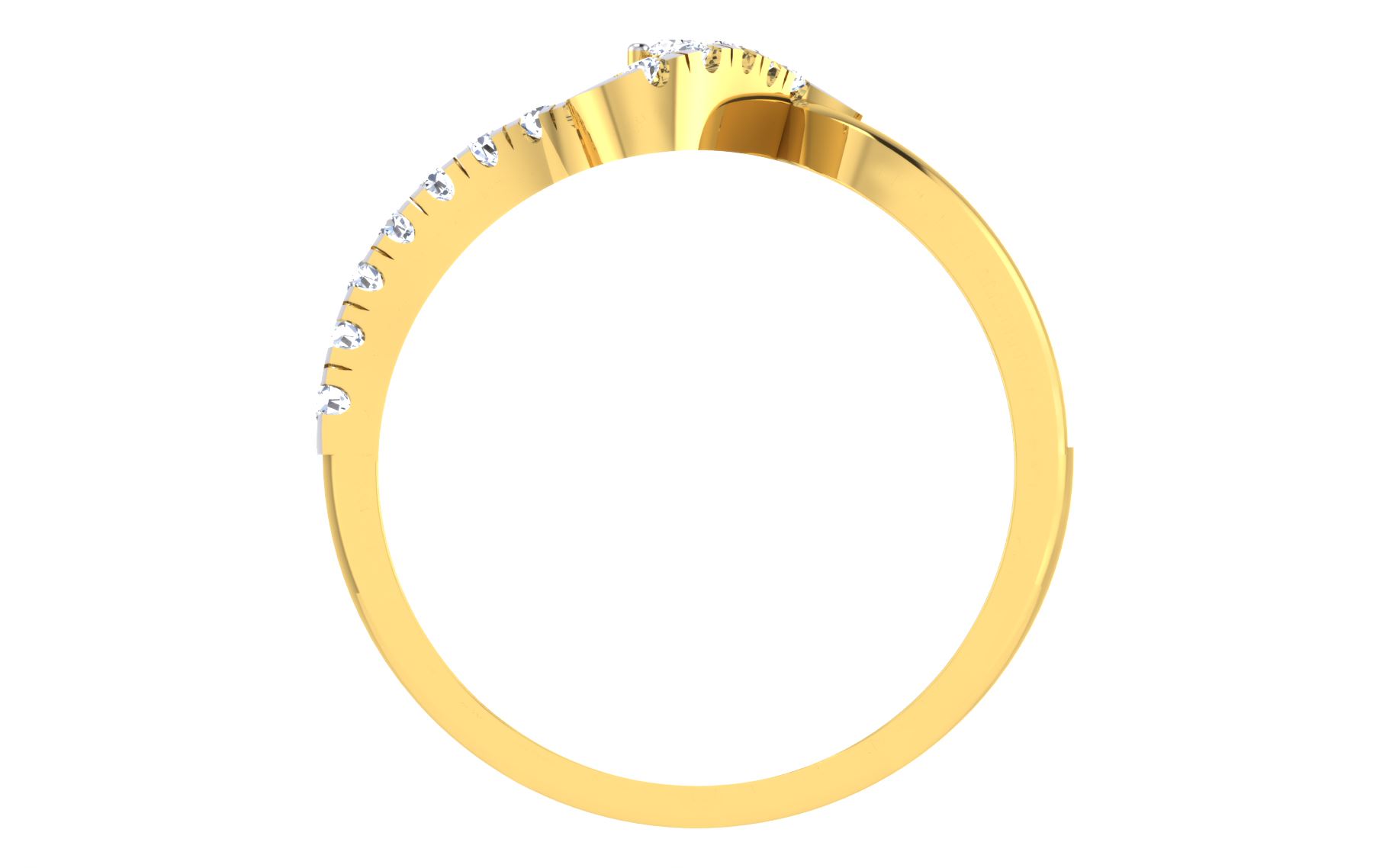Solid 22K/18K/14K Fine Gold Certified Stamped Lovely CZ Design Women's Ring