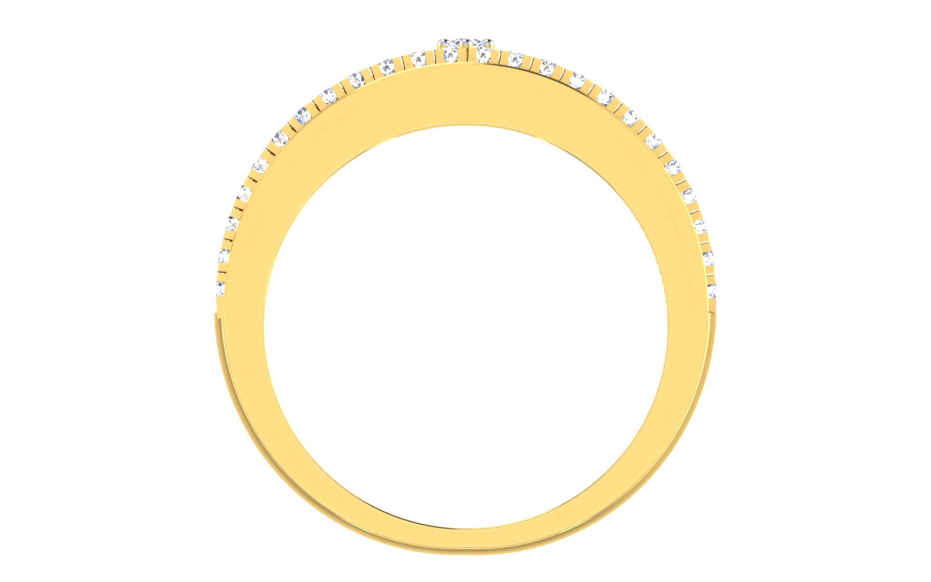 IGI Certified Natural Diamond Women's Ring 14K/18K Fine White and Yellow Gold