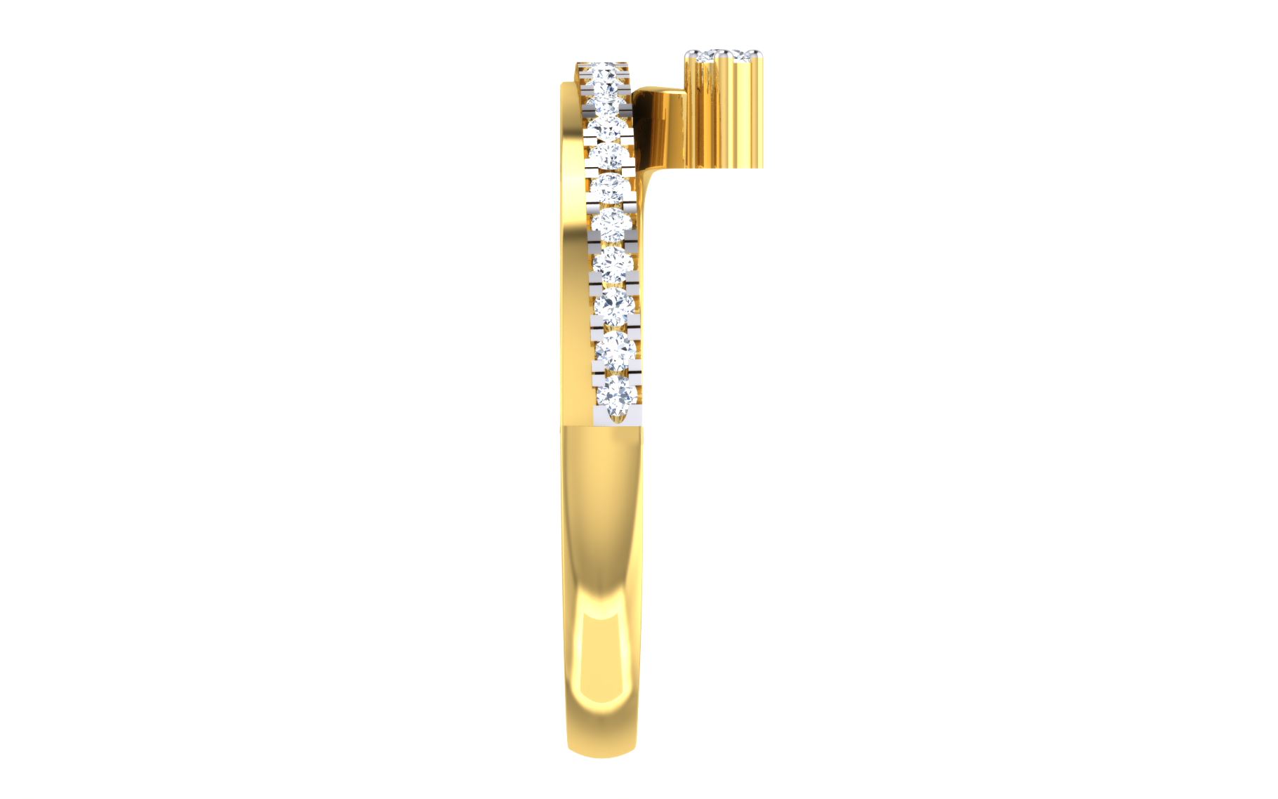 Solid 22K/18K/14K Fine Gold Certified Stamped Flower CZ Design Women's Ring