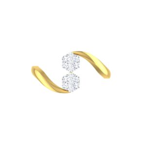Solid 22K/18K/14K Fine Gold Certified Stamped Studded CZ Design Women's Ring