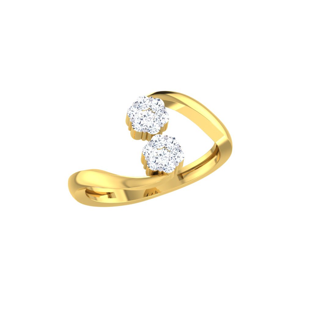 Solid 22K/18K/14K Fine Gold Certified Stamped Studded CZ Design Women's Ring