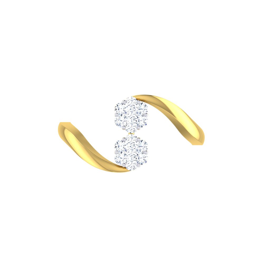 Solid 22K/18K/14K Fine Gold Certified Stamped Studded CZ Design Women's Ring