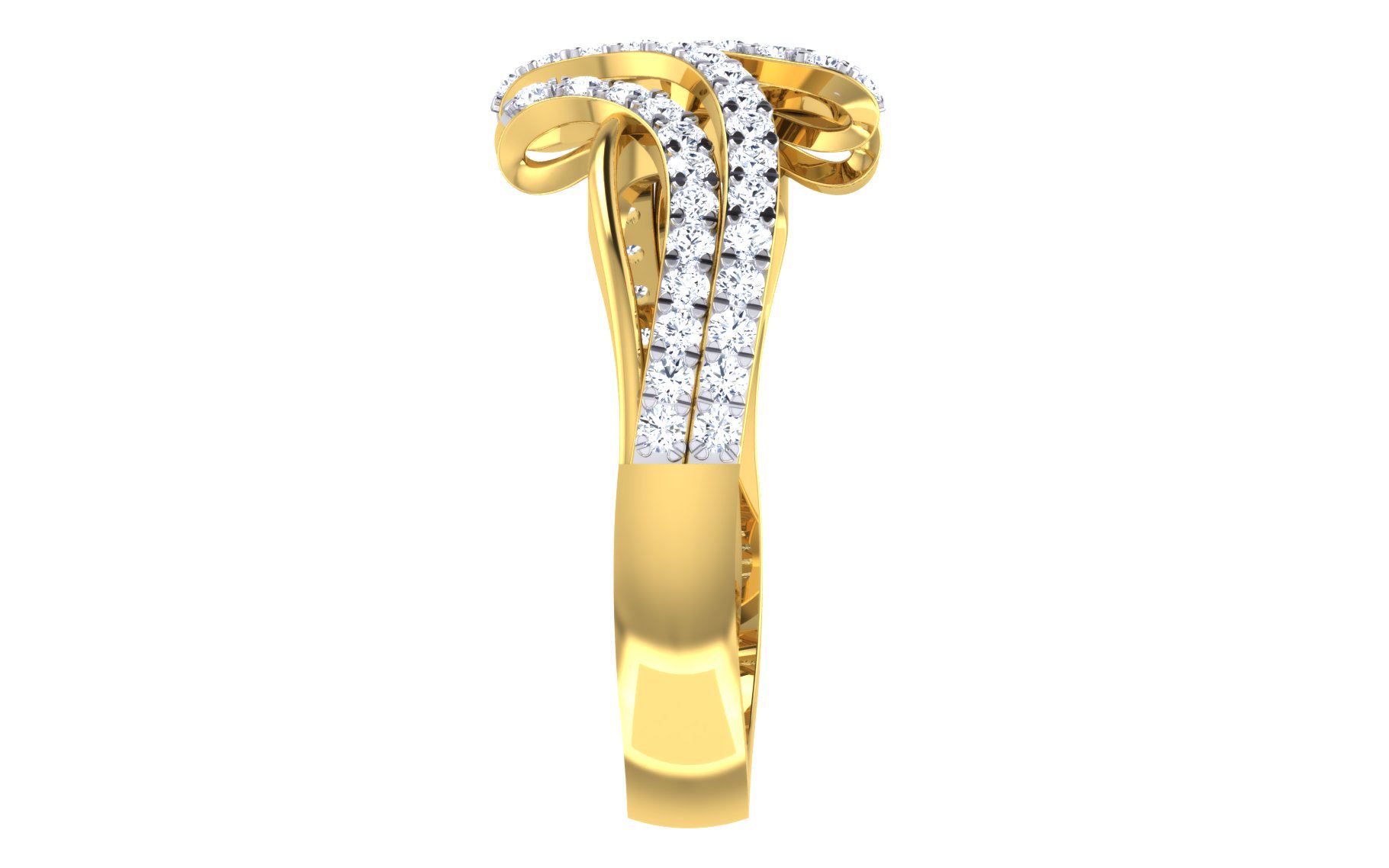 Solid 22K/18K/14K Fine Gold Certified Stamped Beauteous CZ Design Women's Ring