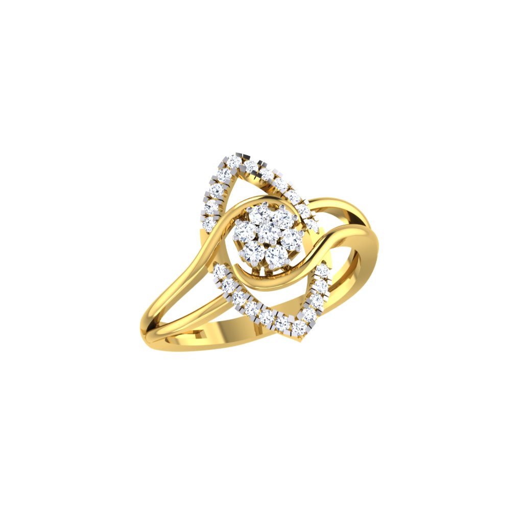 Solid 22K/18K/14K Fine Gold Certified Stamped Beautiful CZ Design Women's Ring