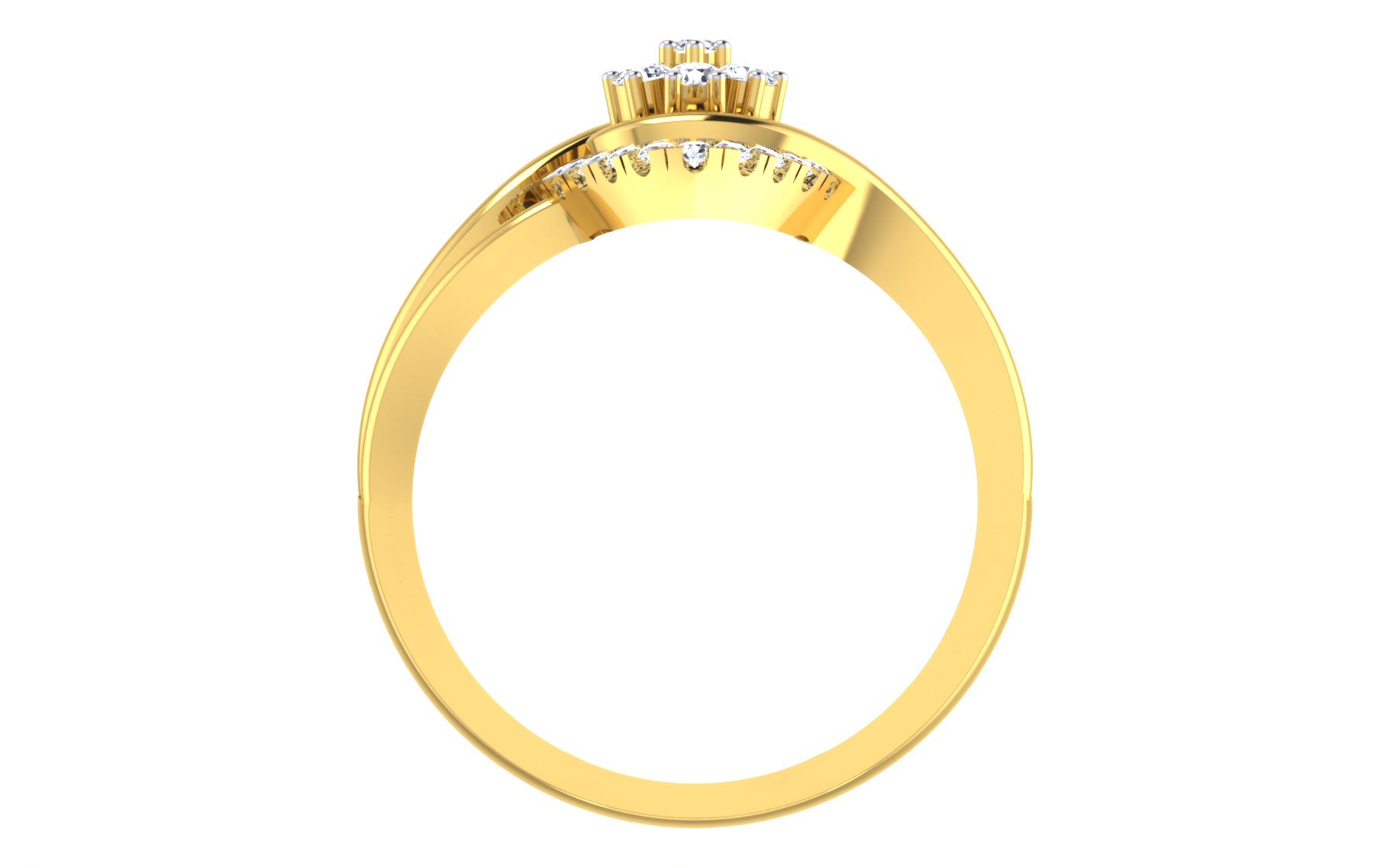 Solid 22K/18K/14K Fine Gold Certified Stamped Beautiful CZ Design Women's Ring
