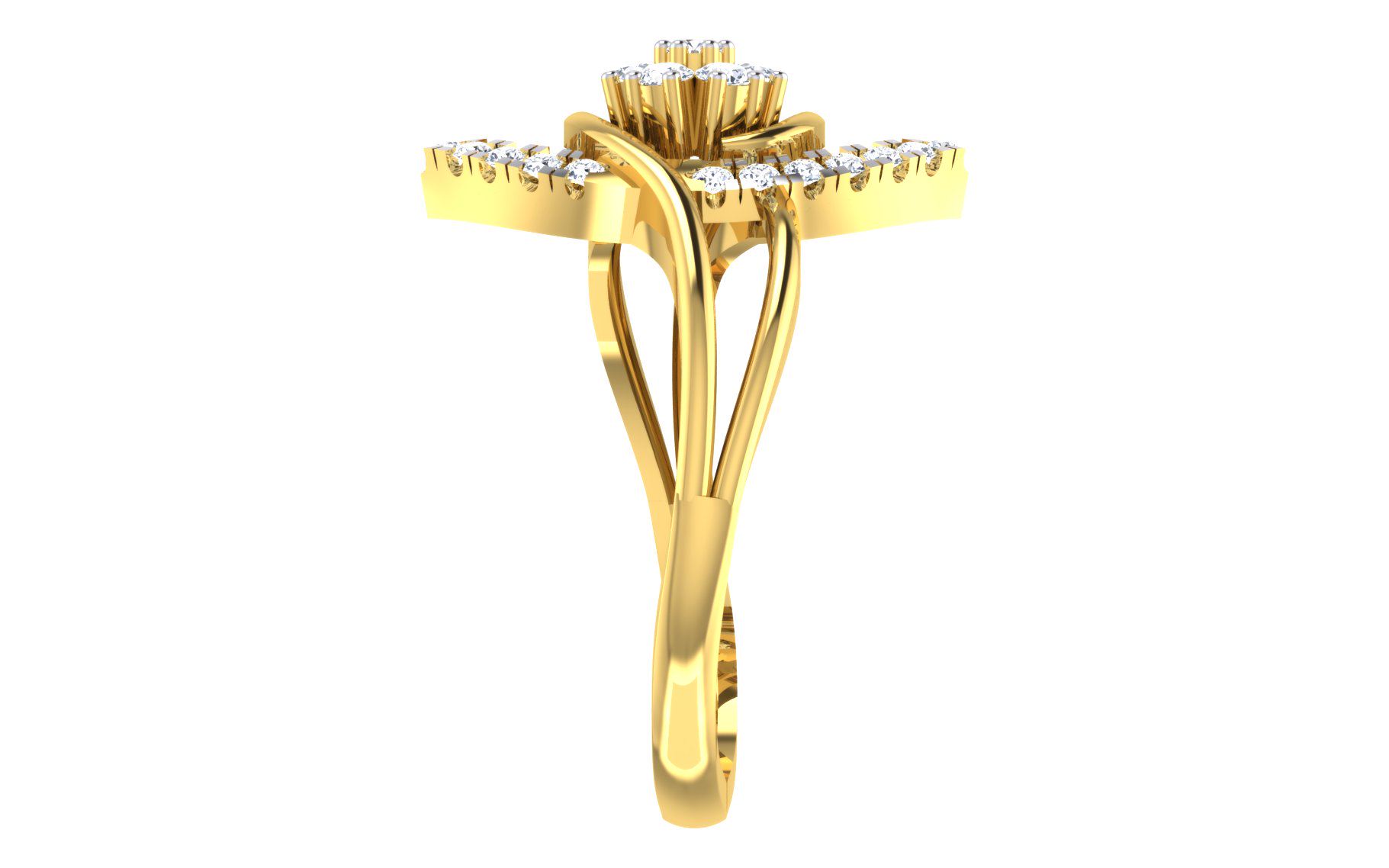 Solid 22K/18K/14K Fine Gold Certified Stamped Beautiful CZ Design Women's Ring