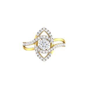 Solid 22K/18K/14K Fine Gold Certified Stamped Classy CZ Design Women's Ring