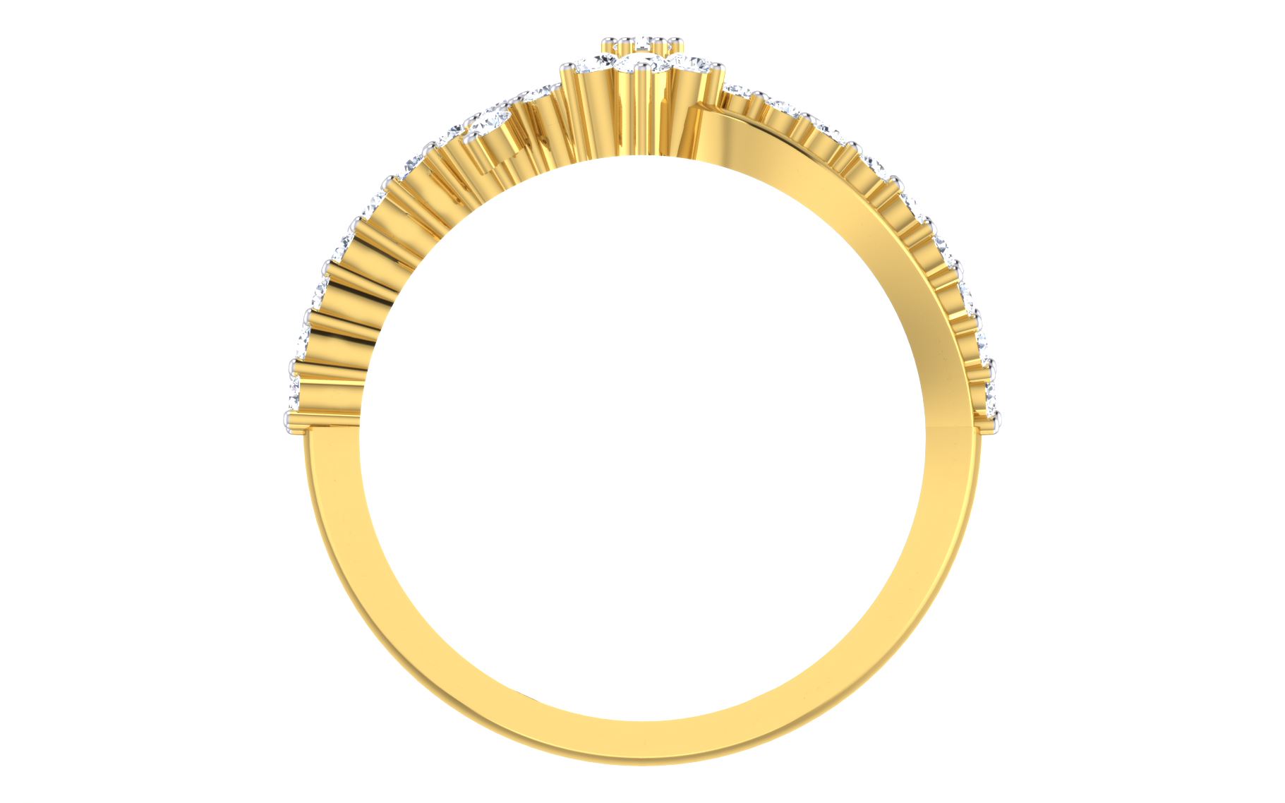 Solid 22K/18K/14K Fine Gold Certified Stamped Adorable CZ Design Women's Ring