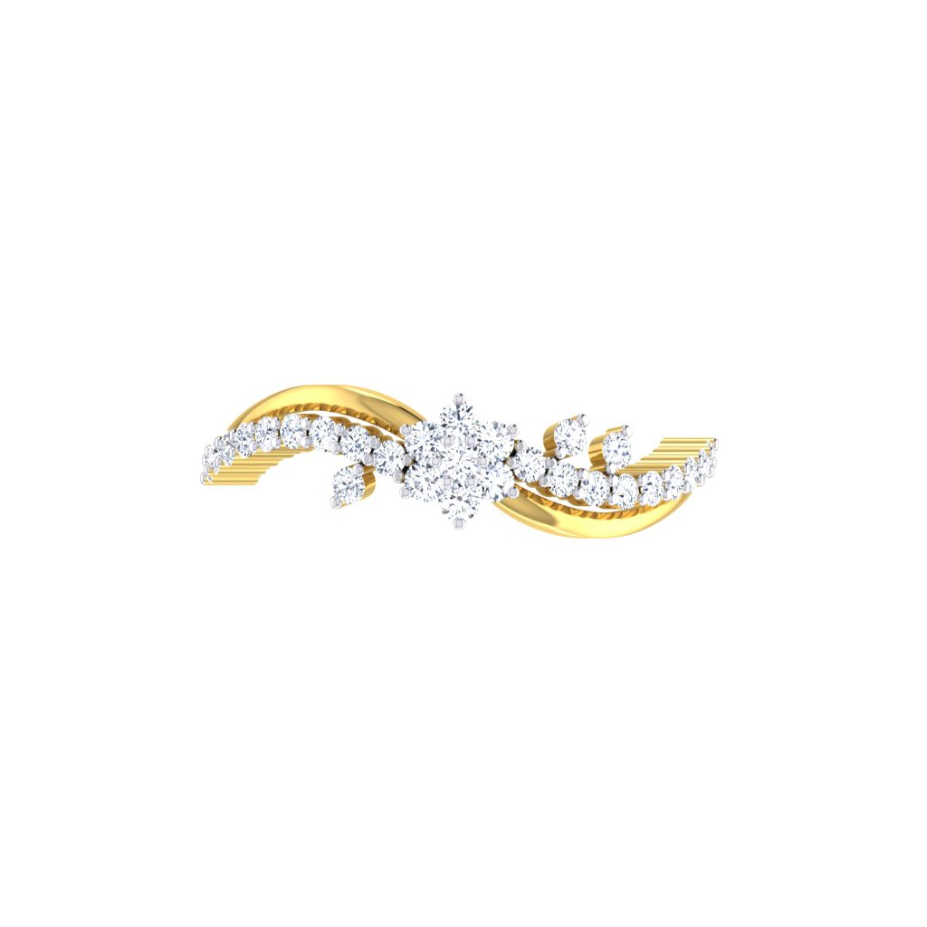 Solid 22K/18K/14K Fine Gold Certified Stamped Adorable CZ Design Women's Ring