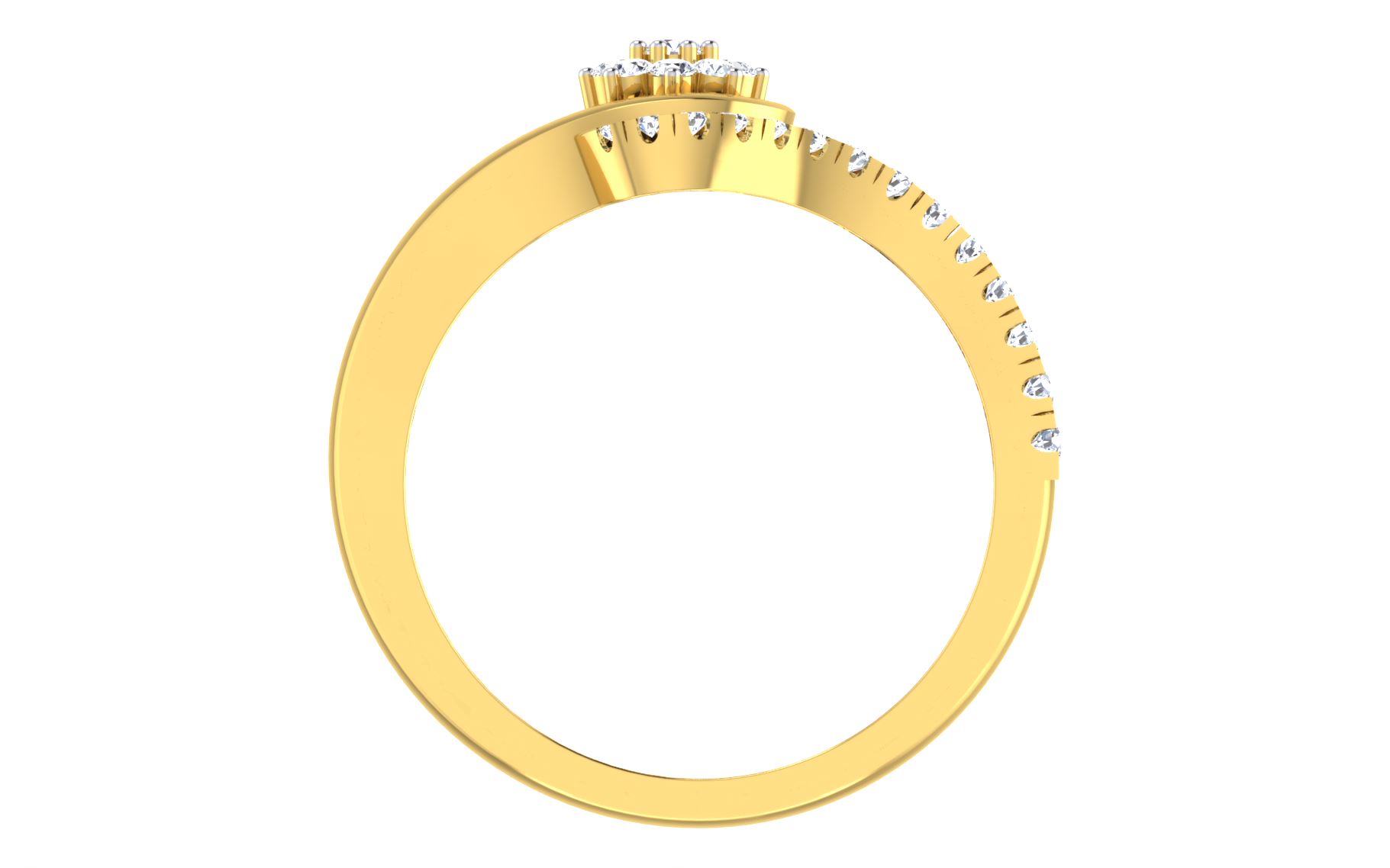 Solid 22K/18K/14K Fine Gold Certified Stamped Divine CZ Design Women's Ring