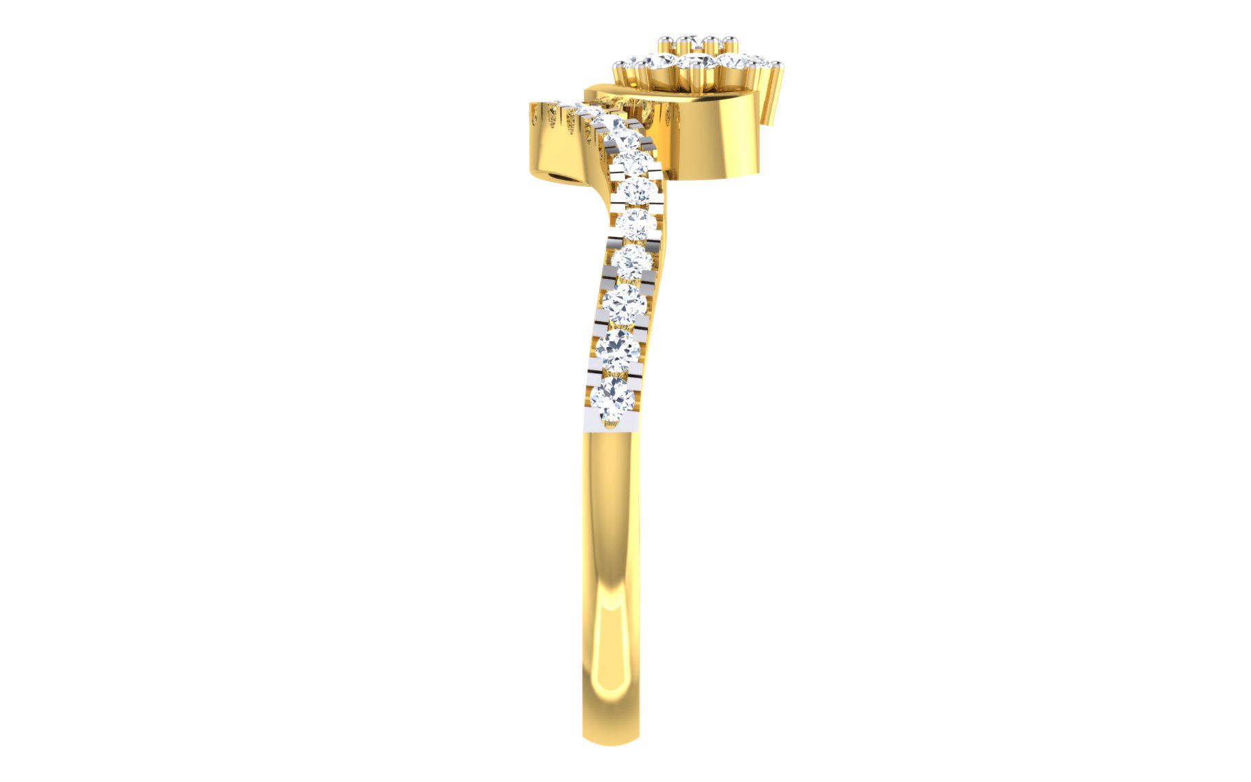Solid 22K/18K/14K Fine Gold Certified Stamped Divine CZ Design Women's Ring