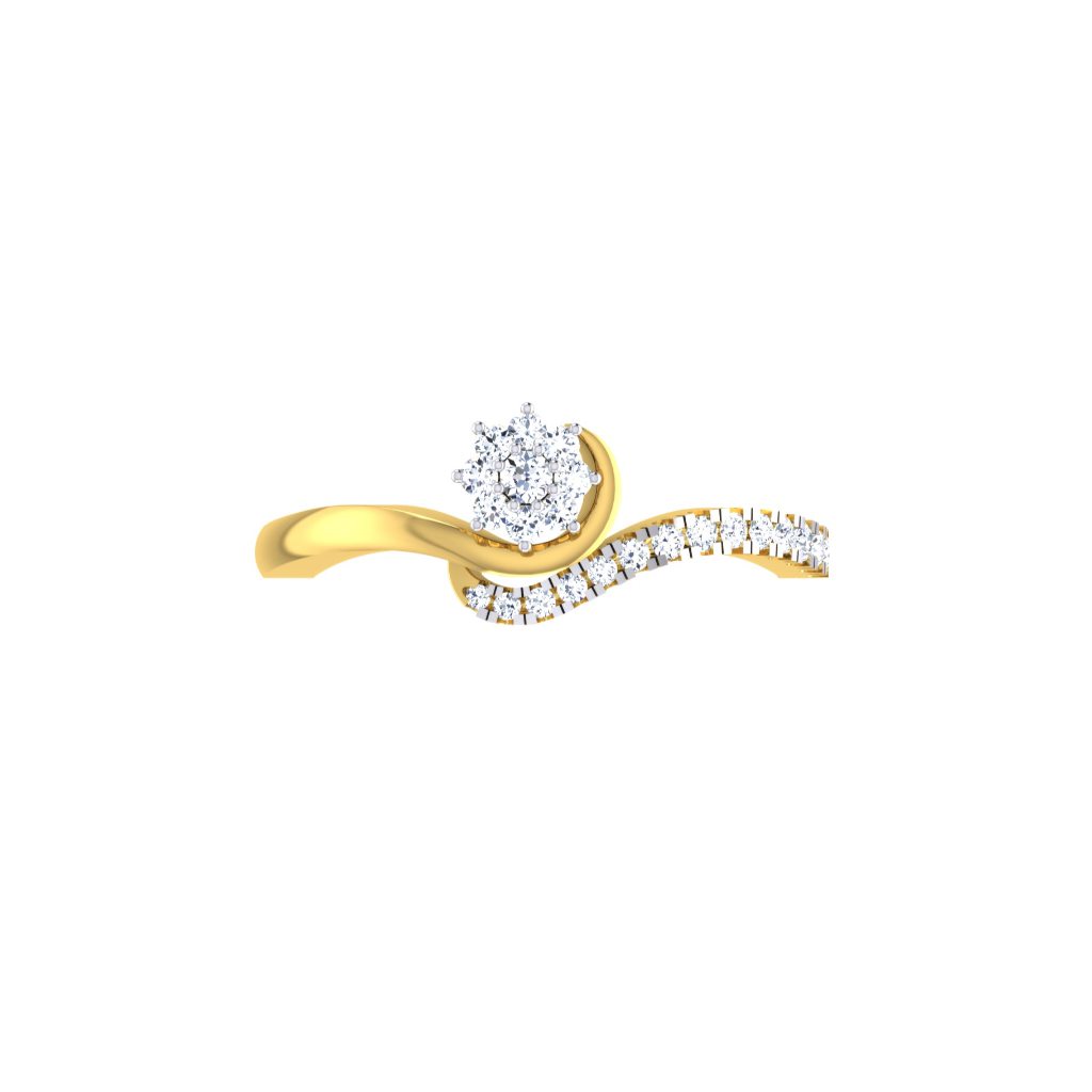 Solid 22K/18K/14K Fine Gold Certified Stamped Divine CZ Design Women's Ring