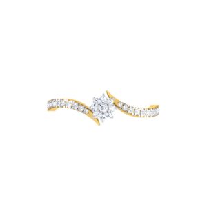 Solid 22K/18K/14K Fine Gold Certified Stamped Carved CZ Design Women's Ring
