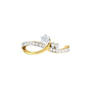 Solid 22K/18K/14K Fine Gold Certified Stamped Bold CZ Design Women's Ring
