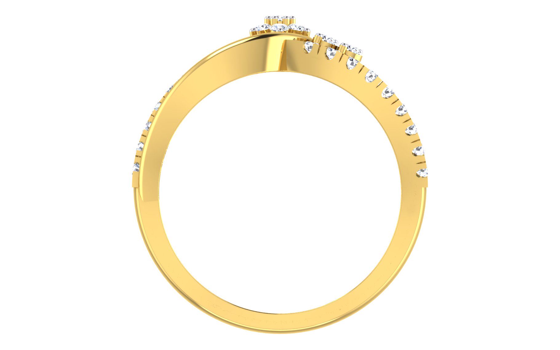 Solid 22K/18K/14K Fine Gold Certified Stamped Bold CZ Design Women's Ring
