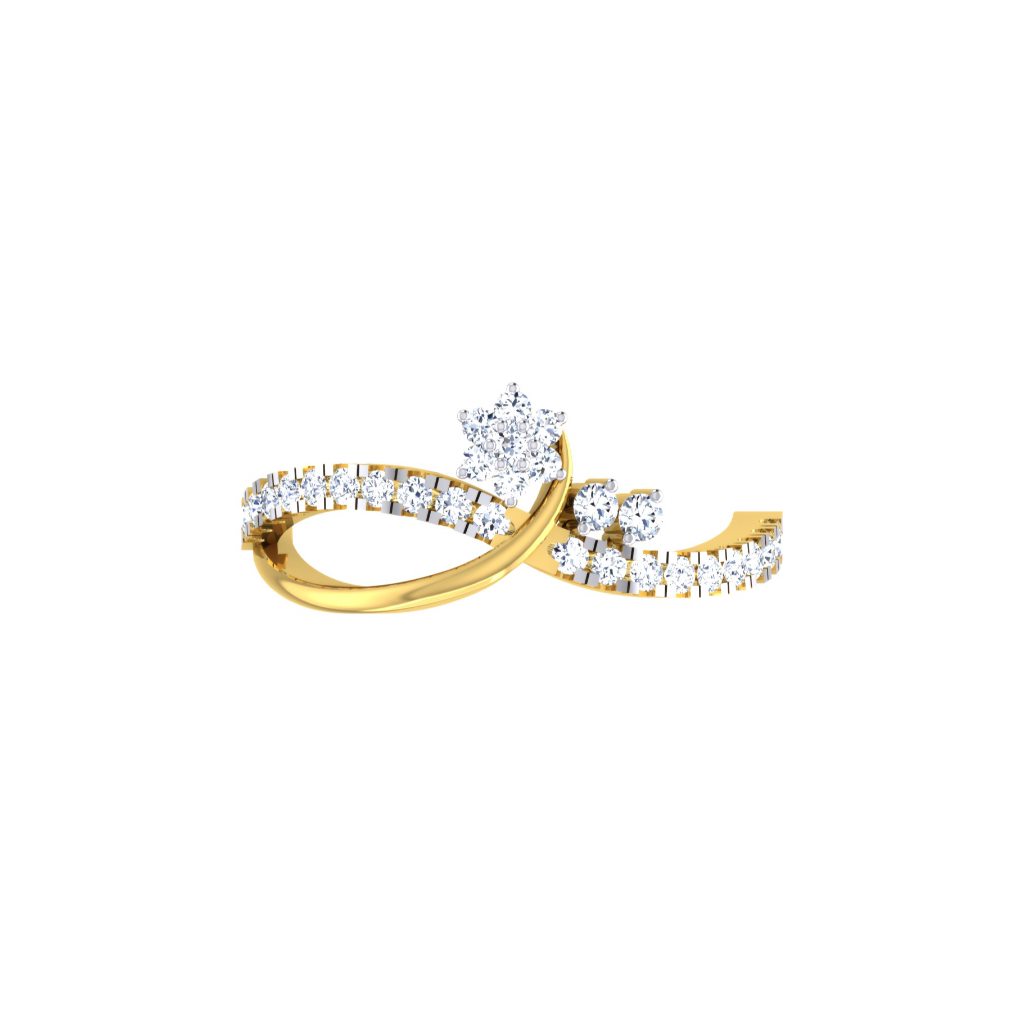 Solid 22K/18K/14K Fine Gold Certified Stamped Bold CZ Design Women's Ring