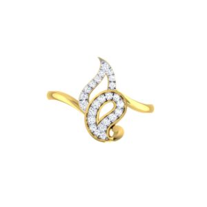 Solid 22K/18K/14K Fine Gold Certified Stamped Pretty CZ Design Women's Ring