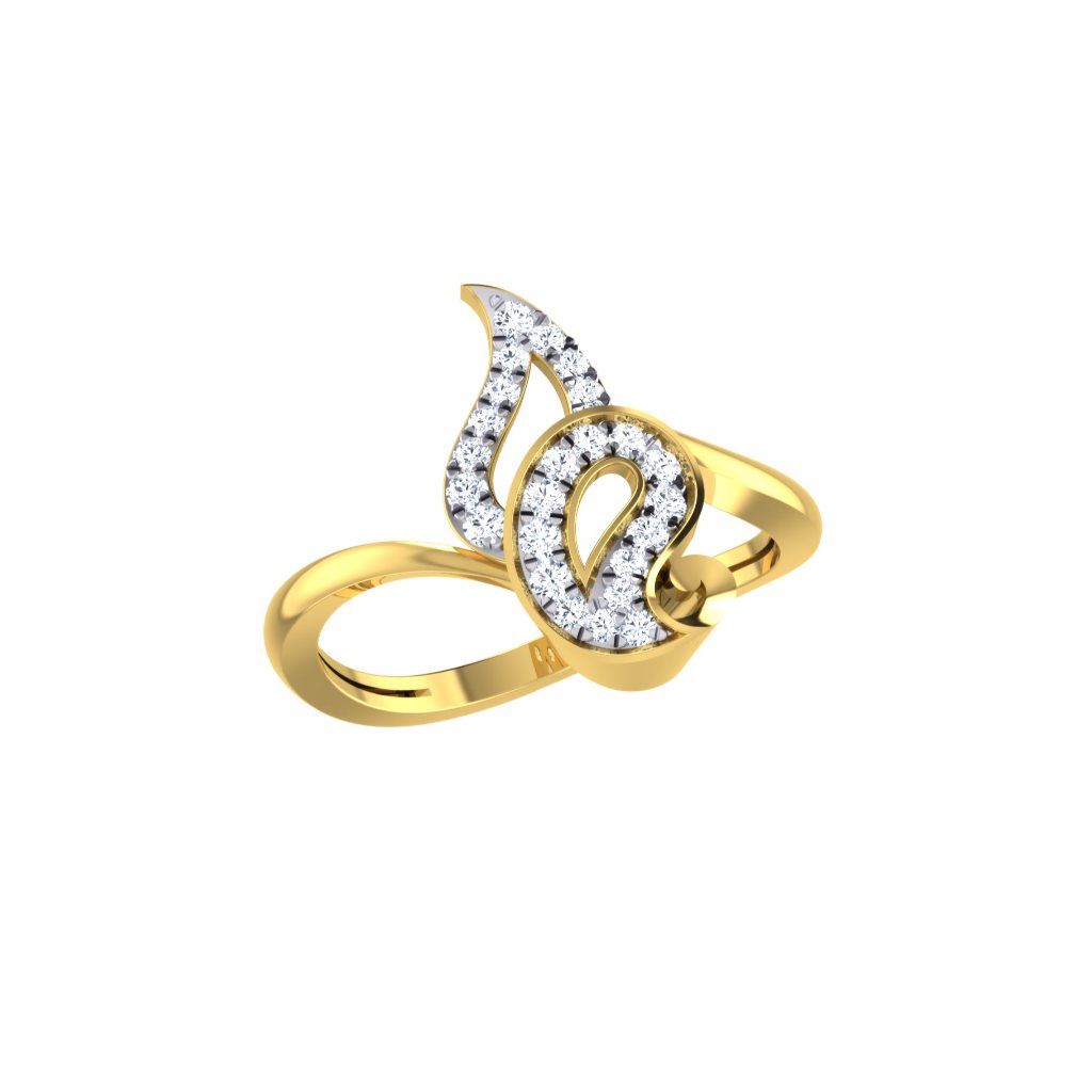Solid 22K/18K/14K Fine Gold Certified Stamped Pretty CZ Design Women's Ring