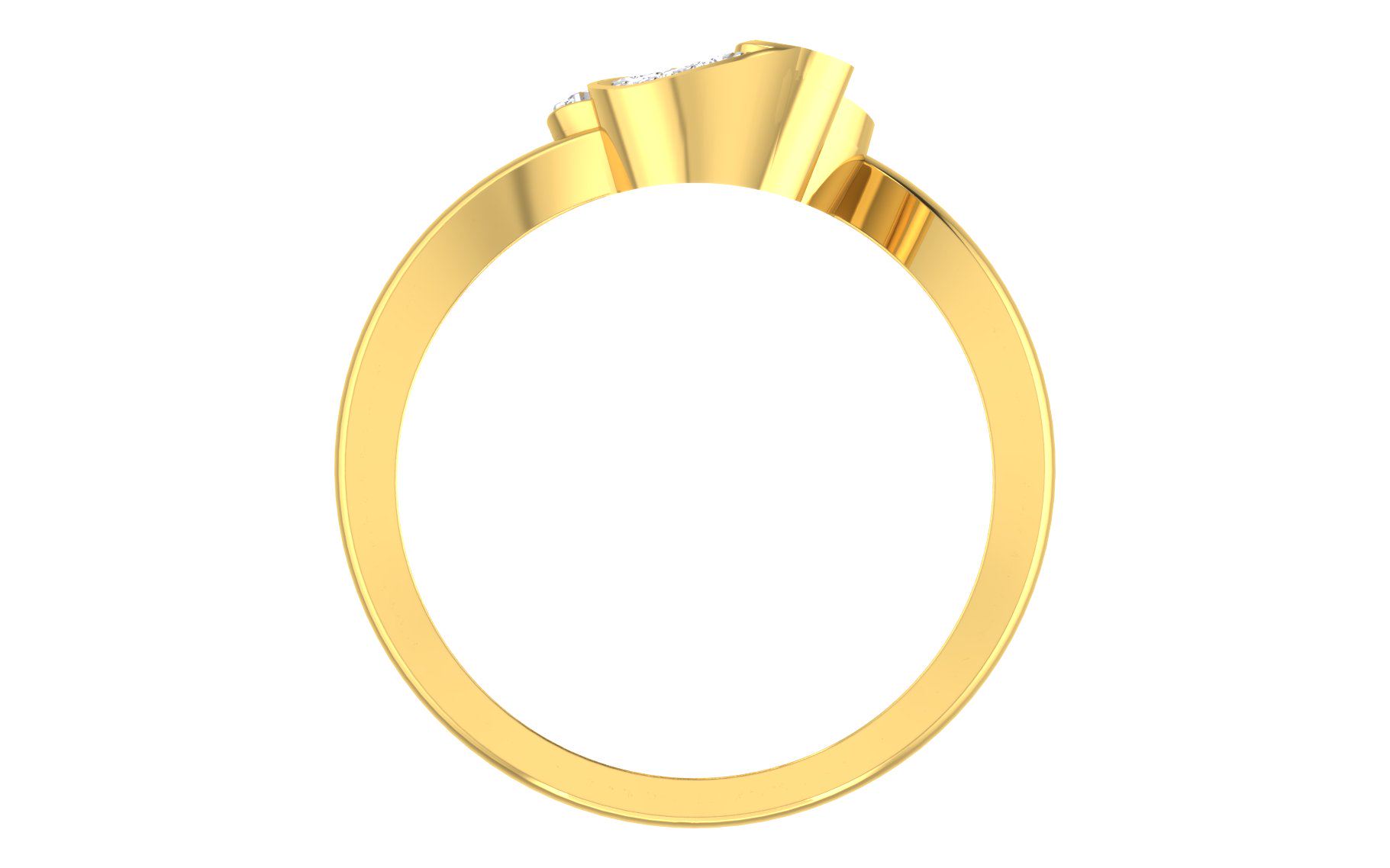 Solid 22K/18K/14K Fine Gold Certified Stamped Pretty CZ Design Women's Ring