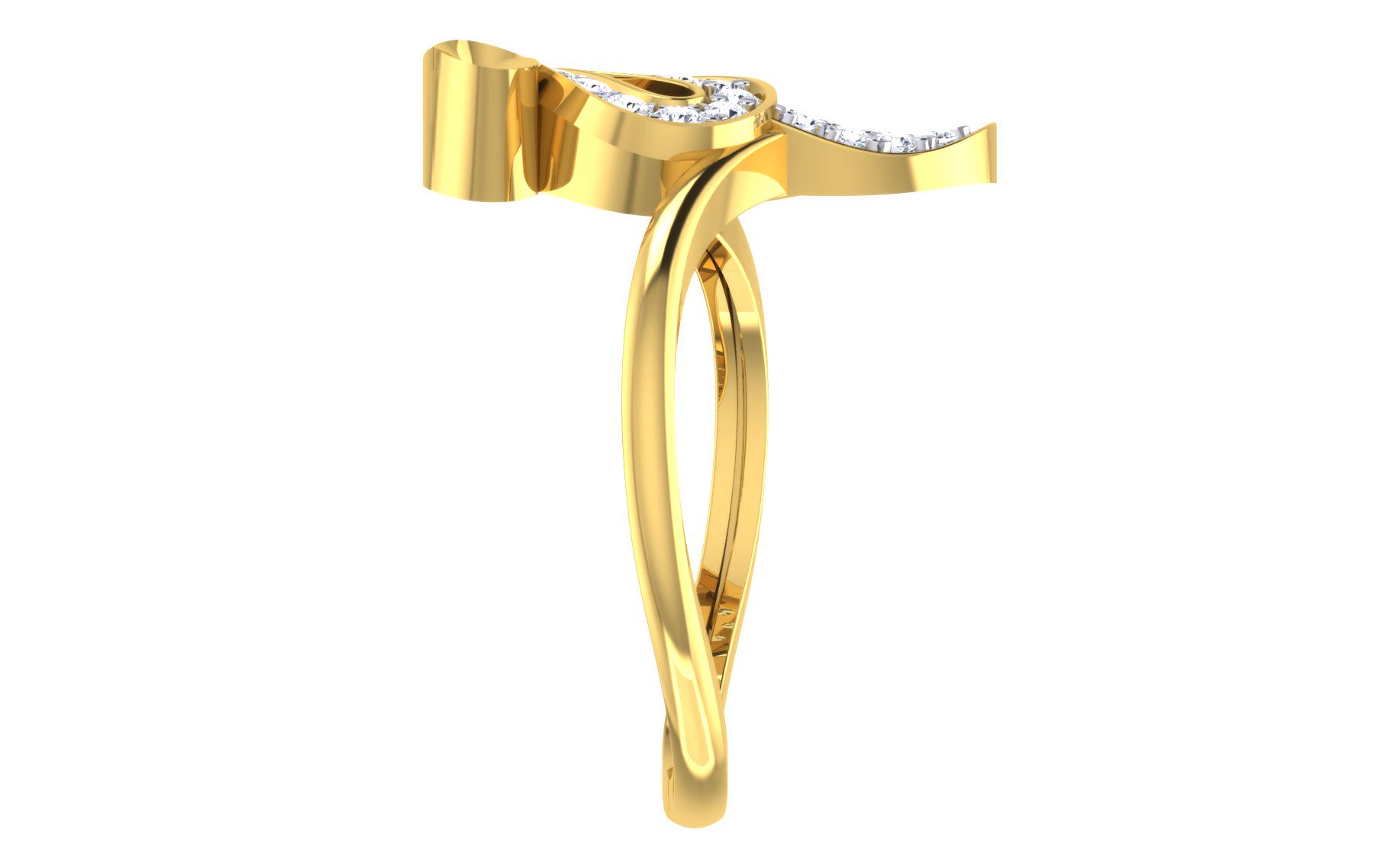 Solid 22K/18K/14K Fine Gold Certified Stamped Pretty CZ Design Women's Ring
