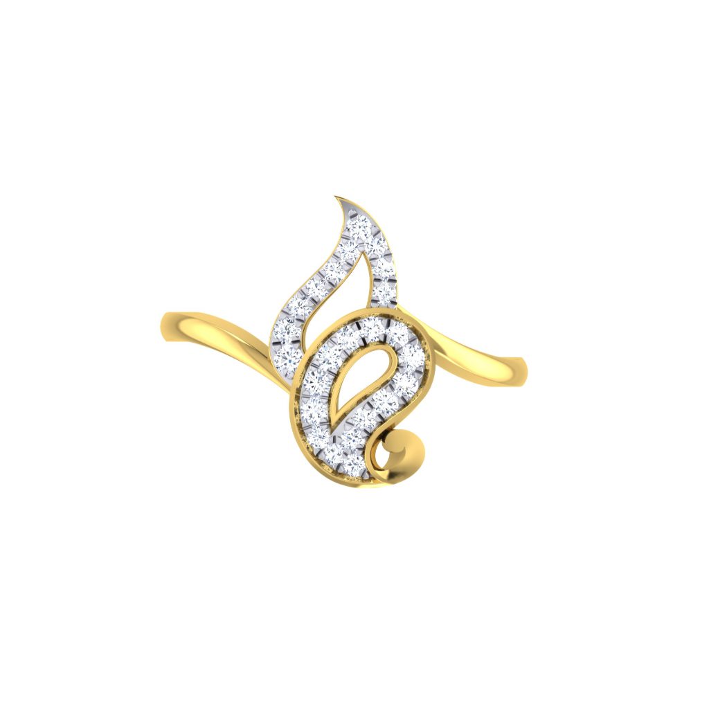 Solid 22K/18K/14K Fine Gold Certified Stamped Pretty CZ Design Women's Ring